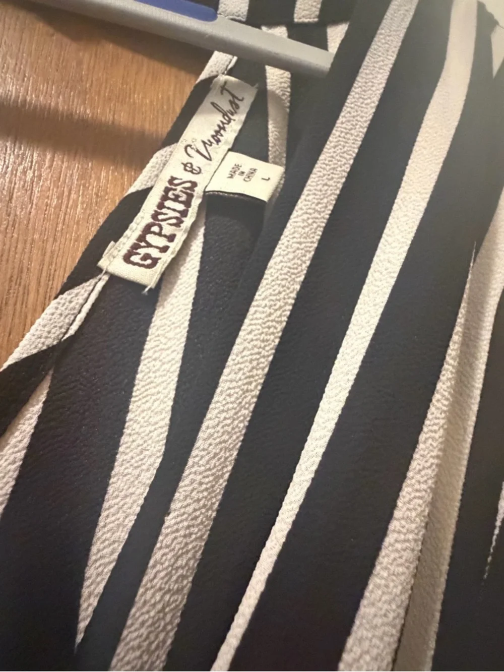 Gypsies & Moondust Black and White Striped Sleeveless Jumpsuit - Picture 2 of 2